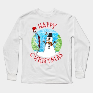 Christmas Archery Archer Snowman Xmas 2022 Long Sleeve T-Shirt